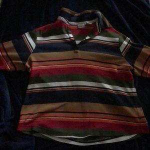 Cropped multicolored striped shirt